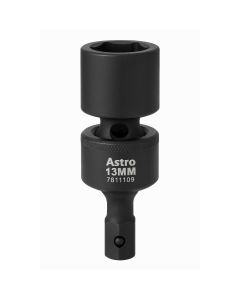 Astro Pneumatic 13mm 1/4 Inch Square and Hex Drive Magnetic Universal 6pt Impact Socket for Impact Wrenches and Driver