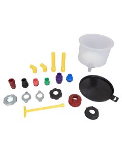 LIS24980 image(0) - Lisle Spill-Free Funnel Kit, 19 pc.