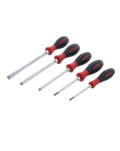 Wiha Tools 5 Piece SoftFinish X Heavy Duty Slotted and Phillips Screwdriver Set