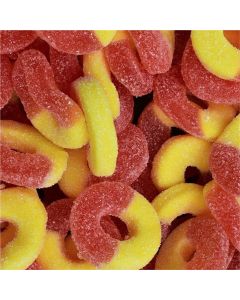 THS954395 image(0) - Tender Heifer Snack Co. Gummy Sour Peach Rings Gummies Candy - 10 Ounce