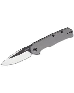 Kershaw Thermal Assisted Open Frame Lock Drop Point Blade EDC Folding Pocket Knife - Gray