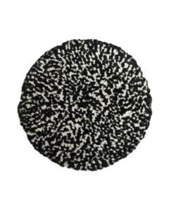 PES890146 image(0) - Presta 890146 Compound Pad, 9 in Dia, 1-1/2 in THK, Hook and Loop Attachment, Wool Pad, Black and White