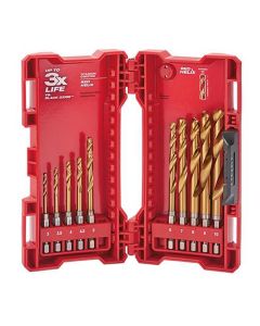 MLW48-89-4859 image(0) - Milwaukee Tool SHOCKWAVE Impact Duty RED HELIX Titanium Metric Drill Bit Set &hyphen; 10PC