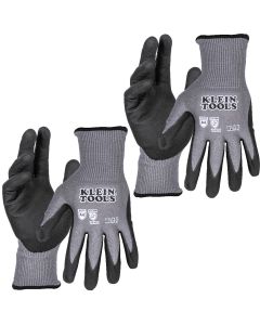 Klein Tools Knit Dipped Gloves, Cut Level A4, Touchscreen, Medium, 2-Pair
