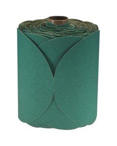 MMM1506 image(1) - 3M GREEN FRE-CUT DISC ROLLS STIKIT 80D 6IN 100/ROLL
