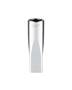MLW45-34-9019 image(2) - Milwaukee Tool 1/4" Drive 7/16" SAE 6-Point Deep Socket with FOUR FLAT Sides, Vanadium Steel, Chrome
