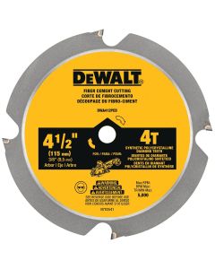 DWTDWA412PCD image(1) - DEWALT 4-1/2 In. 4T Fiber Cement Cutting Circular Saw Blade
