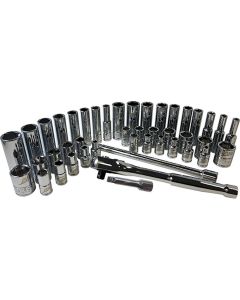 ATD1200 image(0) - ATD Tools 44 Pc. 1/4" Drive 6-Point SAE and Metric Pro Socket Set