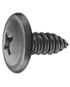 AUVECO 19170 Phillips Truss Head A/AB Point Tapping Screw, M6.3 x 1.81 mm Screw x 16 mm L, Black Phosphate