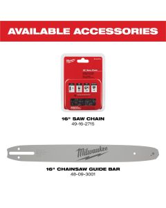 MLW2727-21HD image(10) - Milwaukee Tool M18 FUEL 16 Inch Chainsaw Kit
