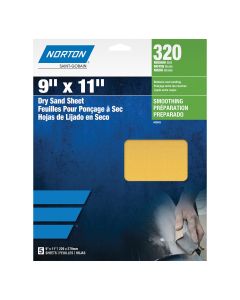 NOR00631 image(0) - Norton Gold Reserve 00631 A296 Series Sanding Sheet, 9 in W x 11 in L, P180 Grit, Fine Grade