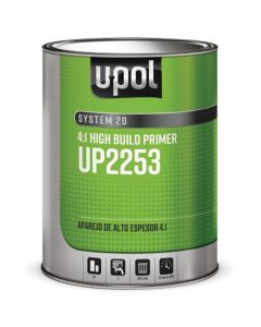 U Pol Products SYSTEM 20 UP2276 National Rule High Build Primer, 1 L Tin, White, 4:1 Mixing