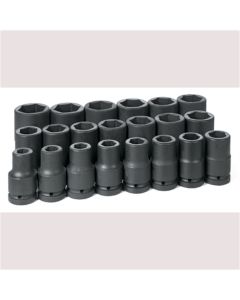 Grey Pneumatic 1" Dr. 21 Piece Deep Fractional Set 3/4" to 2"