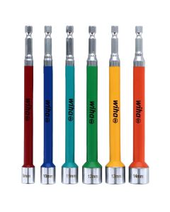 WIH70487 image(1) - Wiha Tools Wiha 6 Piece Metric Color Coded Impact Nut Setters