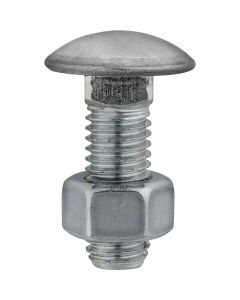 AVC3099 image(0) - AUVECO 3099 Round Head Bumper Bolt, 7/16 in - 14 TPI x 1-1/4 in L, Stainless Steel Cap/Zinc