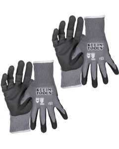 Klein Tools Knit Dipped Gloves, Cut Level A2, Touchscreen, Large, 2-Pair
