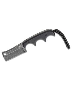 CRK2383K image(1) - CRKT (Columbia River Knife) Minimalist Cleaver 5Cr15MoV Stonewash Plain Blade Fixed Blade Knife with Sheath G10 Handle - Black