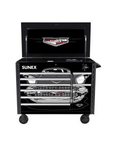 SUN8065PCBK57 image(0) - SUNEX Tony Squindo 57 Chevy Juic'd Box 50 Inch 7 Drawer Powered Cart - Black