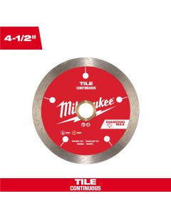 Milwaukee Tool 4 1/2 inch DIAMOND MAX Continuous Tile Diamond Blade
