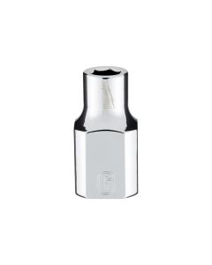 MLW45-34-9076 image(2) - Milwaukee Tool 3/8" Drive 6mm  Metric 6-Point Socket with FOUR FLAT Sides, Vanadium Steel, Chrome