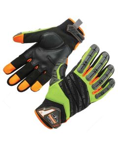Ergodyne 924 2XL Lime Hybrid Dorsal Impact-Reduce Gloves