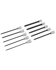 WLMW38752 image(0) - Wilmar Corp. / Performance Tool 10 pc. 3/8" Dr. TR Star Bit Socket Set