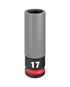 MLW49-66-7802 image(1) - Milwaukee Tool SHOCKWAVE Impact Duty 1/2 Drive 17MM Metric Lug Nut Wheel Socket