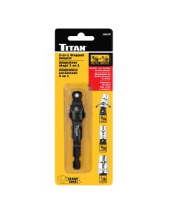 TIT49005 image(0) - Titan 3/8 & 1/2 in. Drive 3-in-1 Stepped Impact Socket Adapter