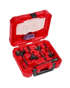 MLW49-22-5100 image(1) - Milwaukee Tool 5PC SwitchBlade Selfeed Bit Plumber's Kit