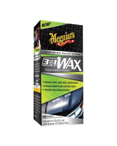 MEGG191016 image(0) - Meguiars G191016 3-in-1 Wax, 16 oz Bottle, Gloss Shine, Off-White, Liquid