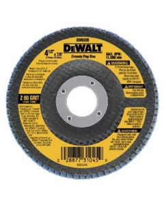 DWTDW8309 image(0) - DeWalt 4-1/2-in. (115mm) 80 Grit Zirconia Flap Disc