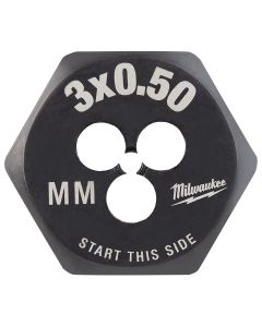 MLW49-57-5311 image(2) - Milwaukee Tool M3-0.50 mm 1-Inch Hex Threading Die