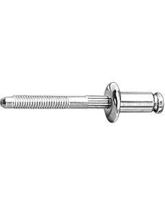 AUVECO 11620 Peel-Type Rivet, 1/4 in Dia x 1/32 to 9/64 in Grip Range, Aluminum/Steel