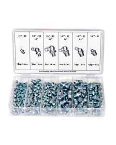 K Tool International 110 Piece Hydraulic Grease Fitting Assortment