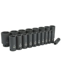 TITAN 19-PC 1/2" DR SAE DEEP IMPACT