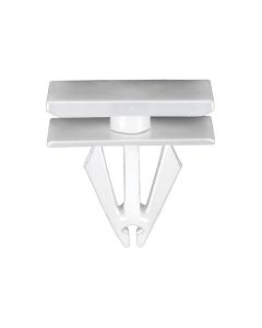 AVC22099 image(0) - AUVECO 22099 Wheel Opening and Rocker Molding Clip, (12 x 20 mm Top and Bottom) Head, Nylon, White