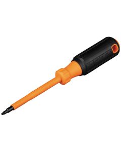 KLE6866INS image(0) - Klein Tools Insulated Screwdriver, 5/16-Inch Cabinet, 6-Inch Round Shank