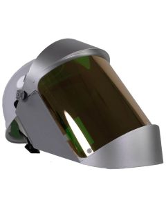Oberon Face Shield & Hard Cap - Heat Reflective - Window: Green Gold Anti-Fog  - With Lower Crown