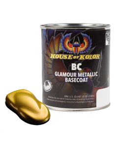 HOKC2C-BC01-Q01 image(1) - House Of Kolor SHIMRIN C2C-BC01-Q01 C2C Glamour Metallics Series Universal Basecoat, 1 qt Can, Solar Gold