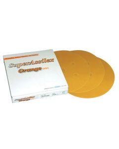 EAG1931540 image(0) - Eagle Abrasives, Inc. KOVAX Super Assilex 193-1540 Sanding Disc, 6 in Dia, 1200 Grit, Orange, Dry, Hook and Loop Attachment, 7 Holes
