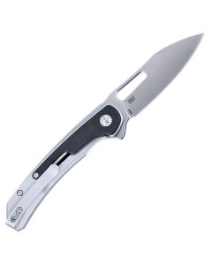 CRK6075 image(0) - CRKT (Columbia River Knife) Padawan 14C28N Brush Plain Blade Folding Knife with Frame Lock Stainless Steel w/G10 Overlay Handle - Black