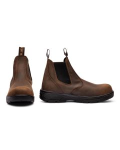 RDBBTCF9 image(0) - Redback Blue Tongue Station 6-inch Brown  Slip On Composite Toe, Puncture Resistant (9US)