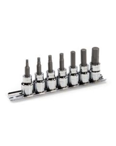 JSP78373 image(0) - J S Products (steelman) 7-Piece 3/8-Inch Drive Hex Bit Socket Set