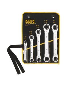 KLE68216 image(0) - Klein Tools 4-in-1 Ratcheting Wrench Set, SAE, 2-Piece