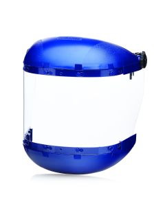 Sellstrom Face Shield - 380 Series - 6.5" x 19.5" x 0.040" Window - Clear AF - Universal Hard Hat Slot Adapter Headgear - Dual Crown