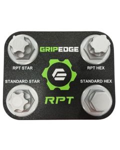 GETRPT-DB image(0) - GripEdge Tools GripEdge RPT Profile Comparison Board &hyphen; Hex & Star Variants