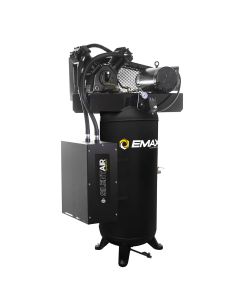 EMXESS05V060V1K image(0) - EMAX Compressor  EMAX Silent Air 5 HP 60-Gal Air Compressor &hyphen; 19 CFM, Single-Stage, 2-Cylinder, Splash Lube,Includes Maintenance Kit