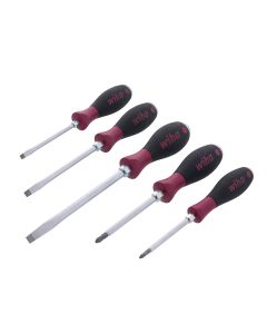 WIH53390 image(3) - Wiha Tools 5 Piece MicroFinish XHeavy Duty Slotted and Phillips Screwdriver Set