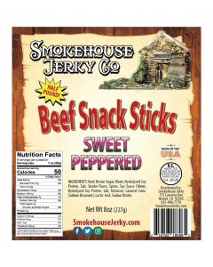 THS186985 image(0) - Tender Heifer Snack Co. Sweet Peppered Beef Sticks - 8 Ounce