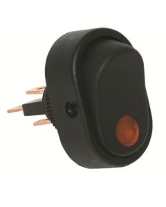 The Best Connection 16 Amp 12V Red Oval Rocker